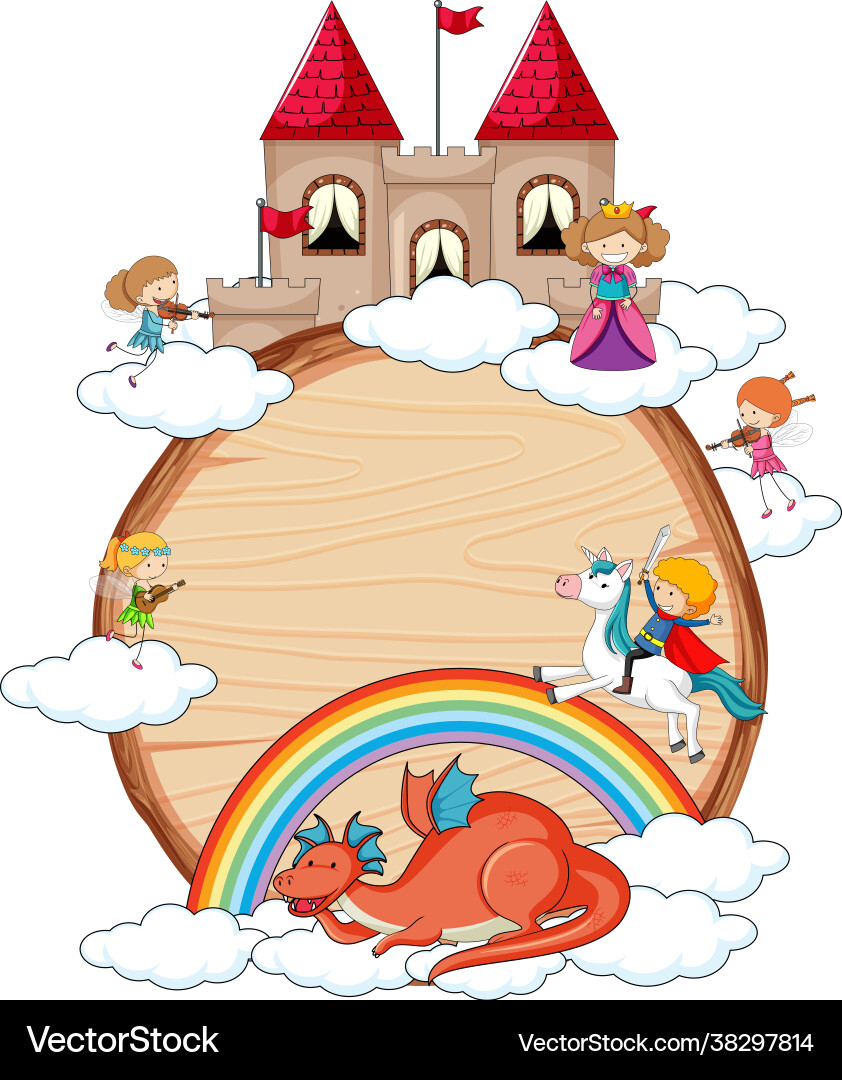 Fairy tale banner template Royalty Free Vector Image