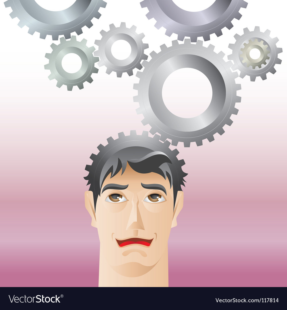 Gear head Royalty Free Vector Image - VectorStock
