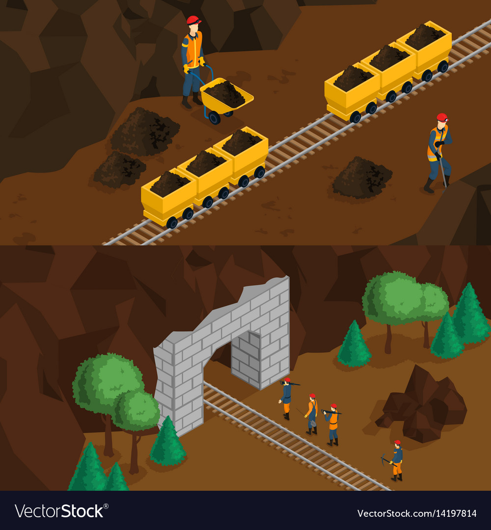 Free Vector  Isometric mining game level template