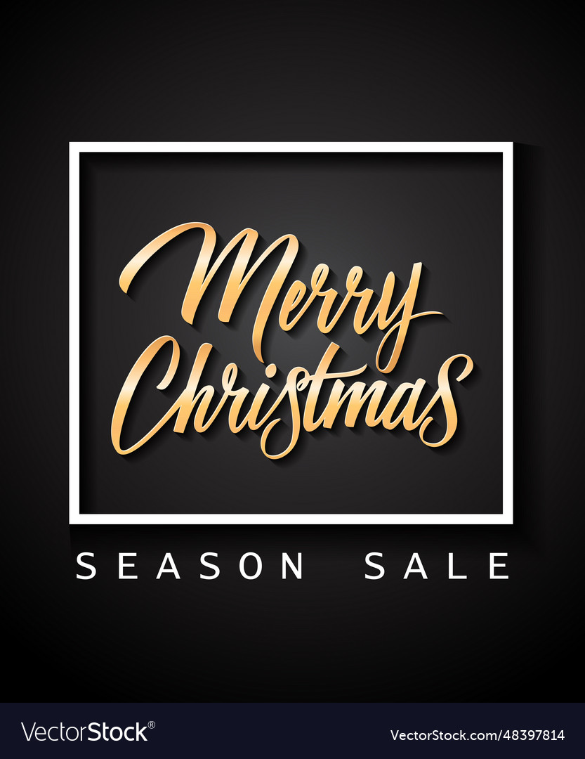 Merry christmas season sale lettering