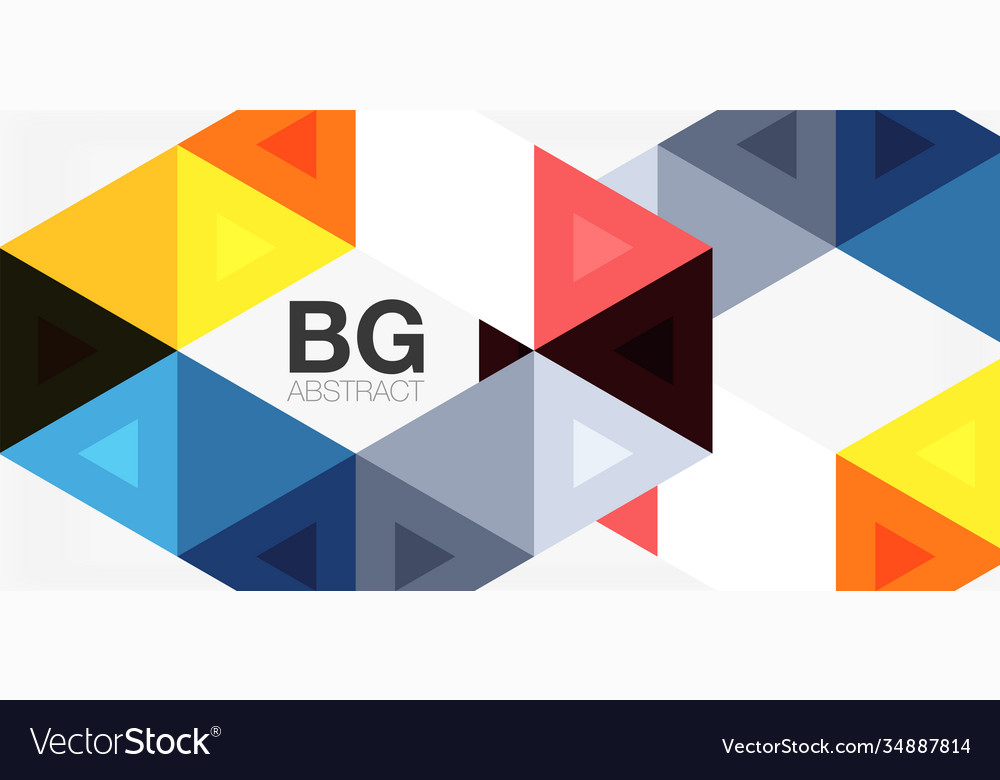 Mosaic triangle pattern abstract background vector image Mosaic triangle pattern abstract background