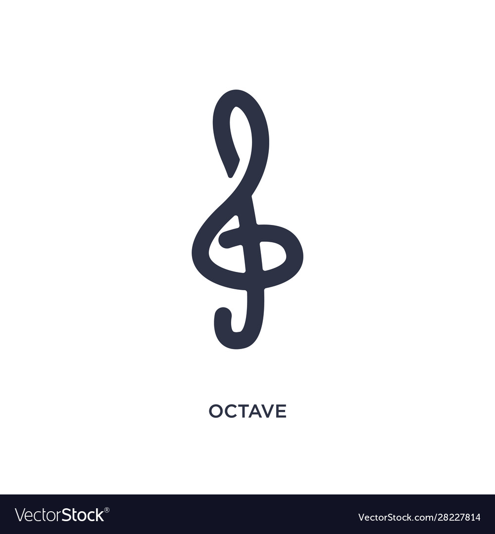 Octave icon on white background simple element Vector Image