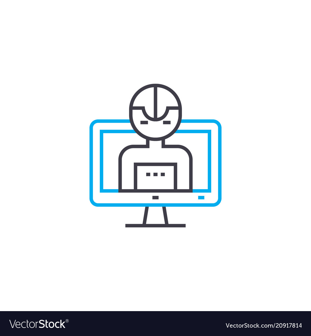 Program control linear icon concept Royalty Free Vector