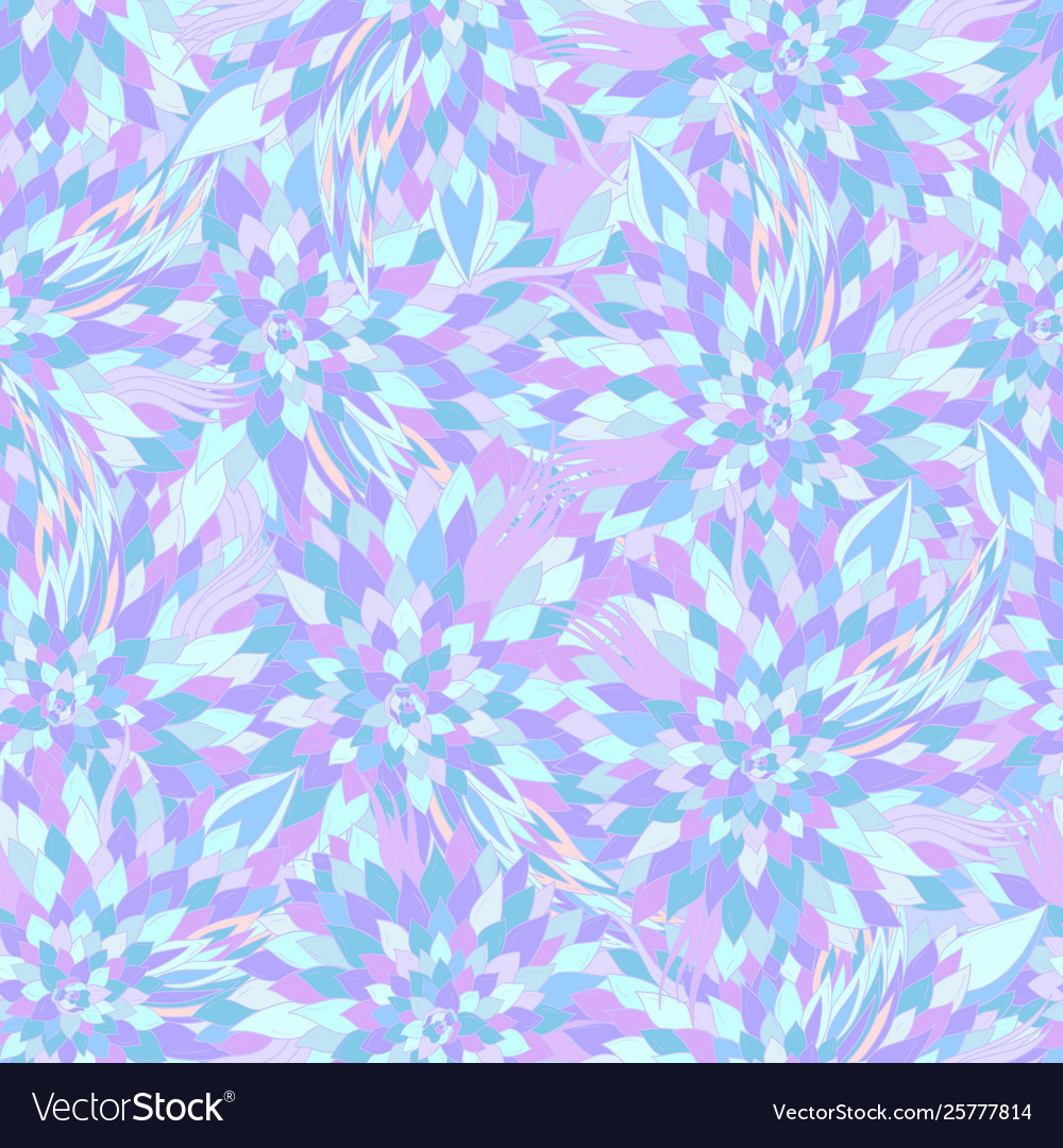 Seamless floral background with abstract patterns
