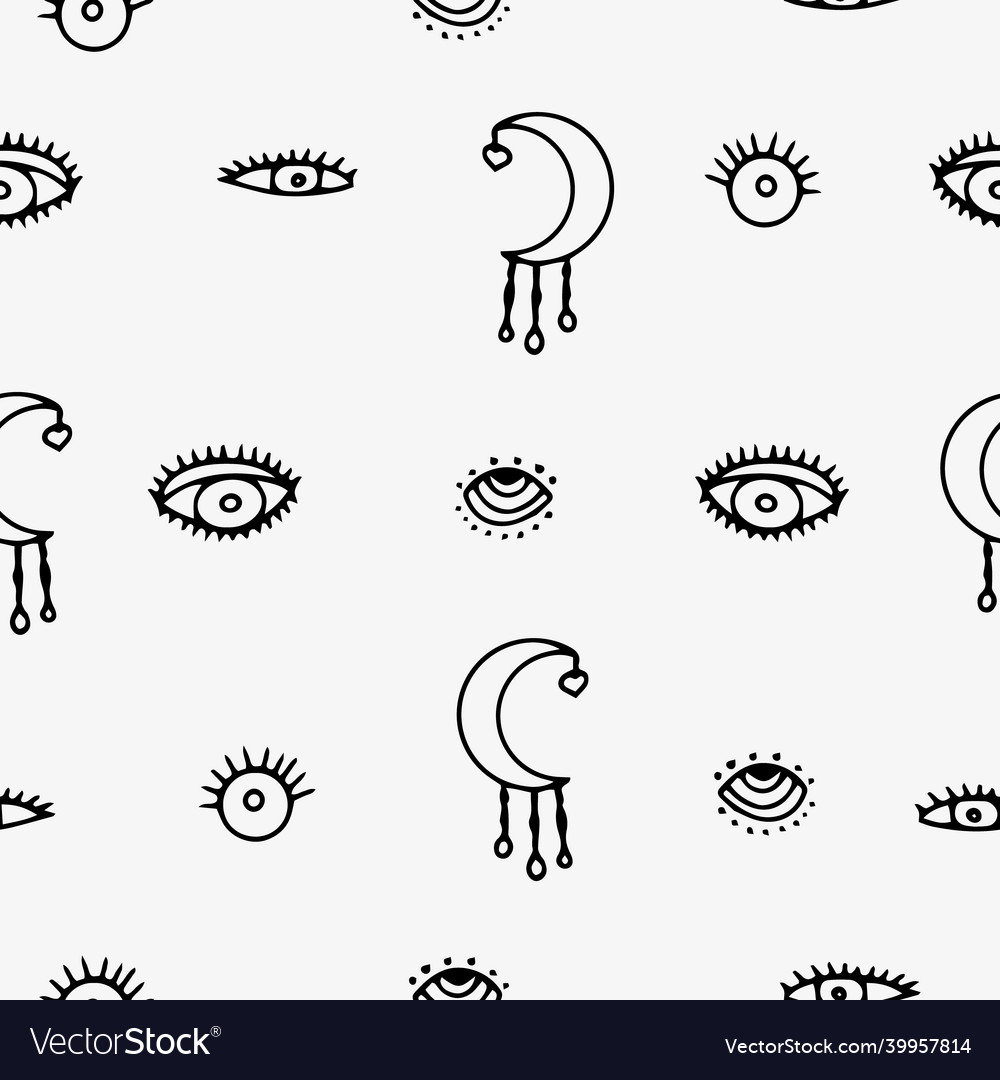 Seamless pattern with amulets in the form vector image Seamless pattern with amulets in the form