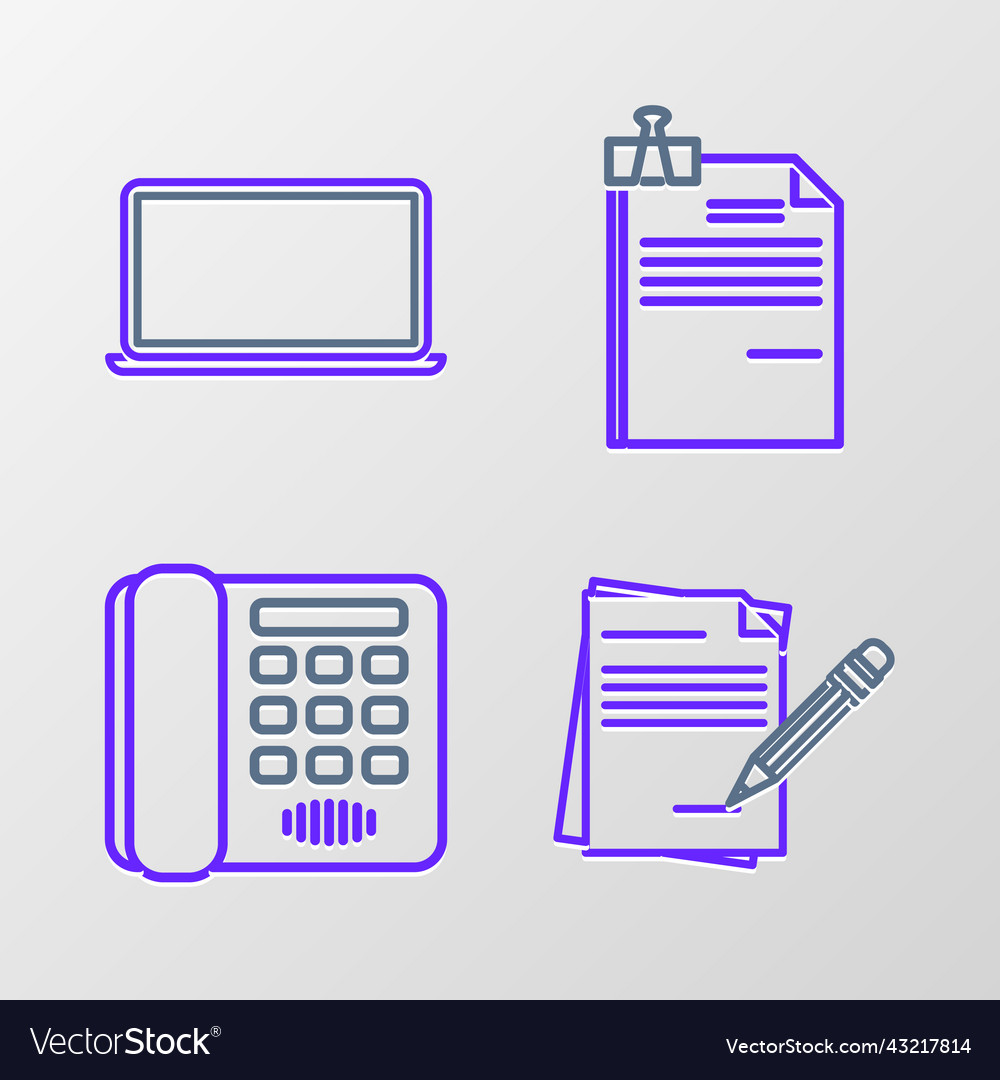 Set line blank notebook and pencil with eraser Vector Image Set line blank notebook and pencil with eraser