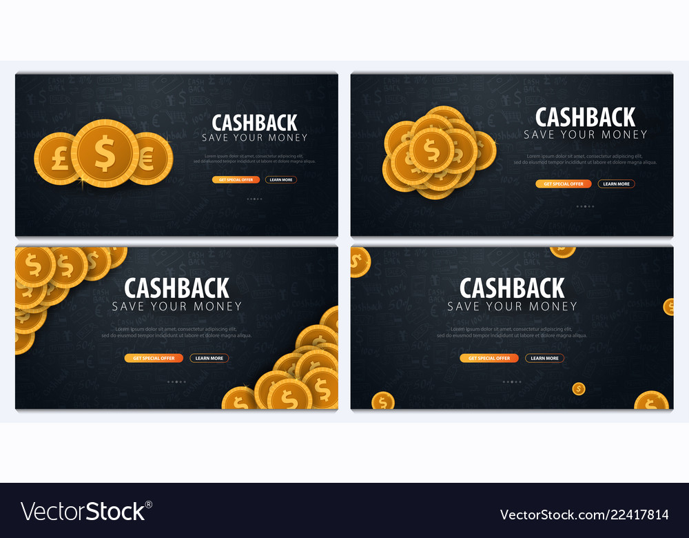 Set of cashback service save your money gold