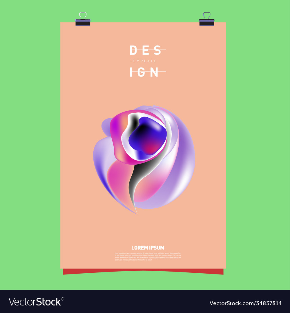 Simple abstract colorful fluid background