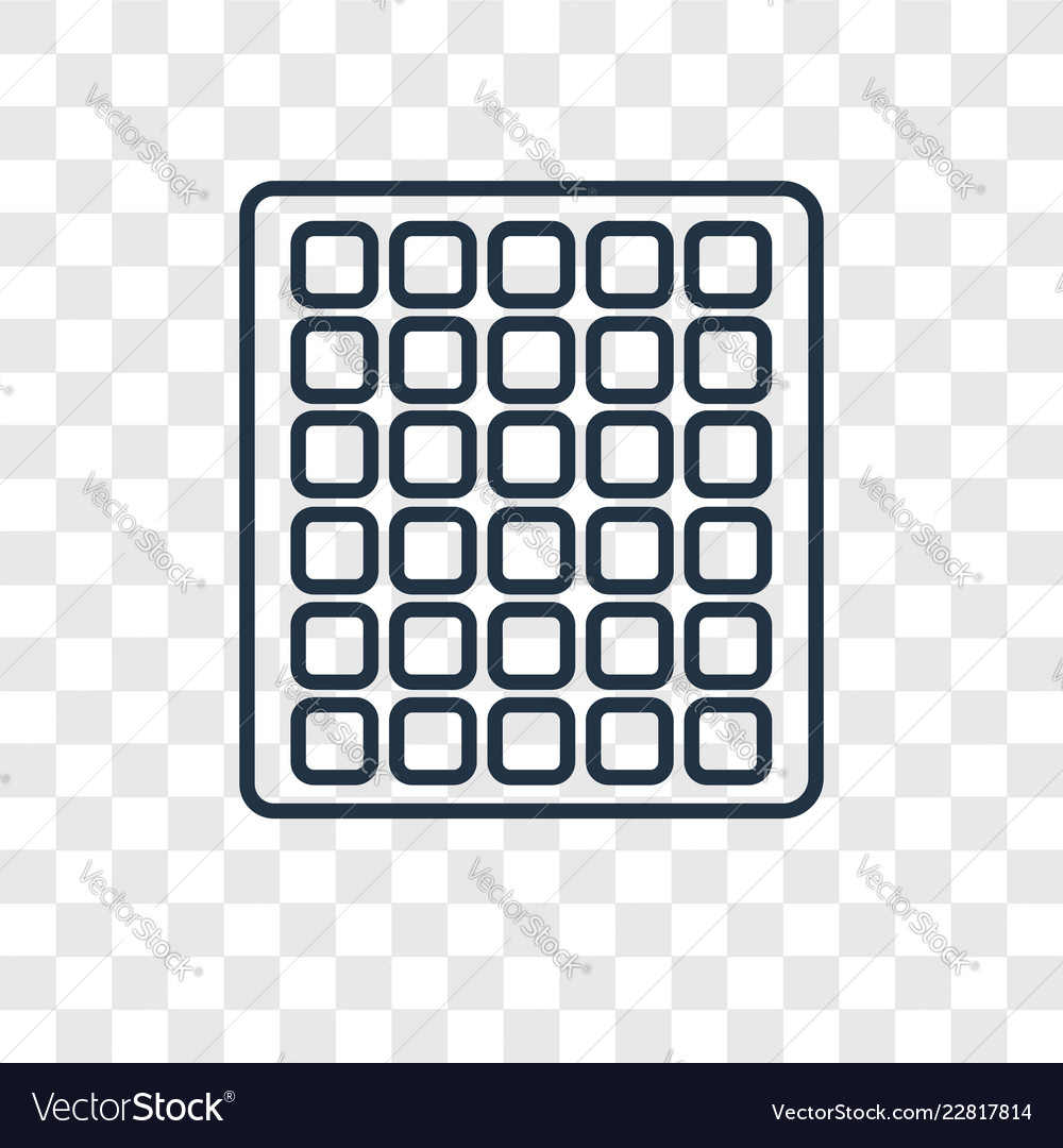 Square grid concept linear icon isolated vector image Square grid concept linear icon isolated