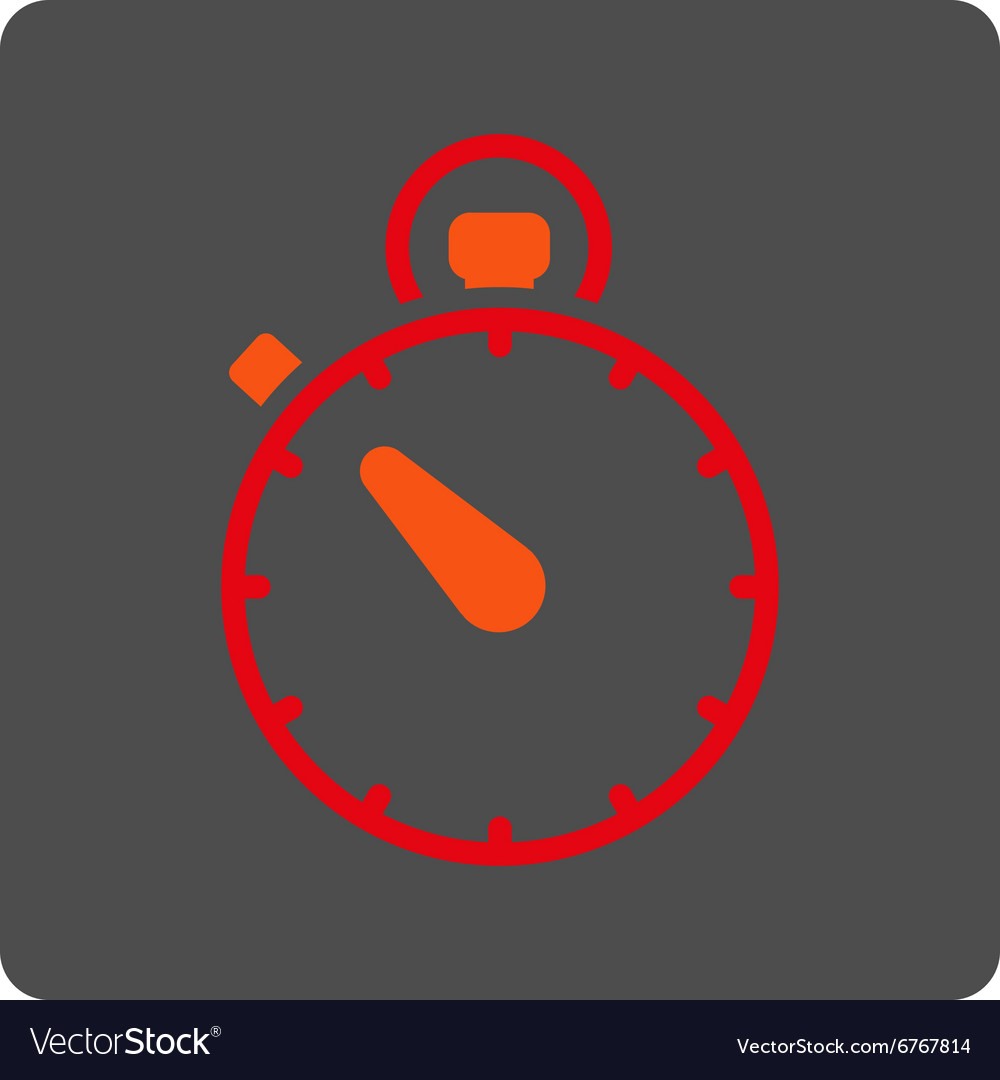 Stopwatch rounded square button