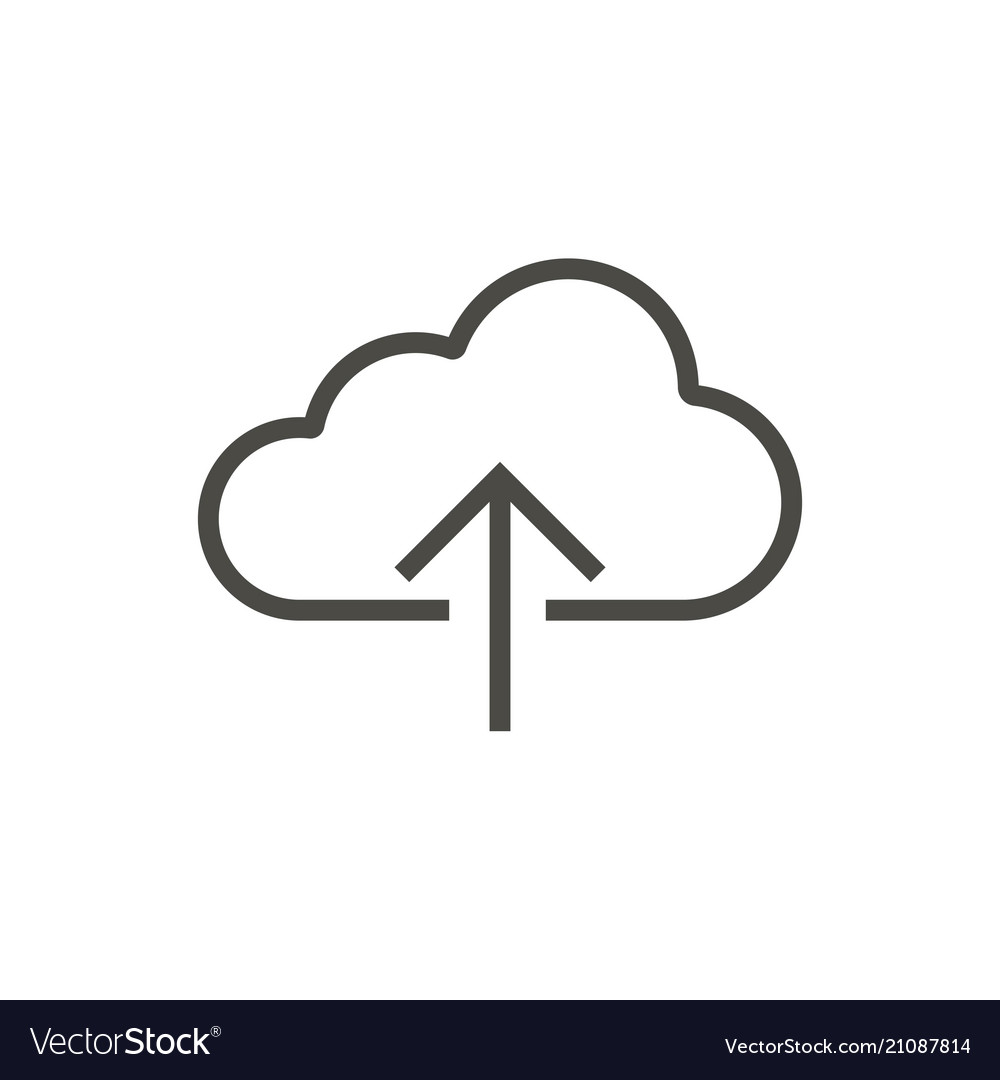 Upload icon outline server line online cl