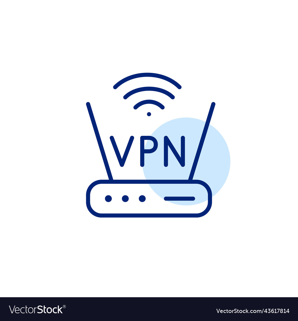 Wifi router using vpn pixel perfect editable vector image Wifi router using vpn pixel perfect editable