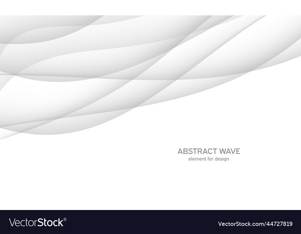 Abstract white background with smooth gray lines vector image Abstract white background with smooth gray lines