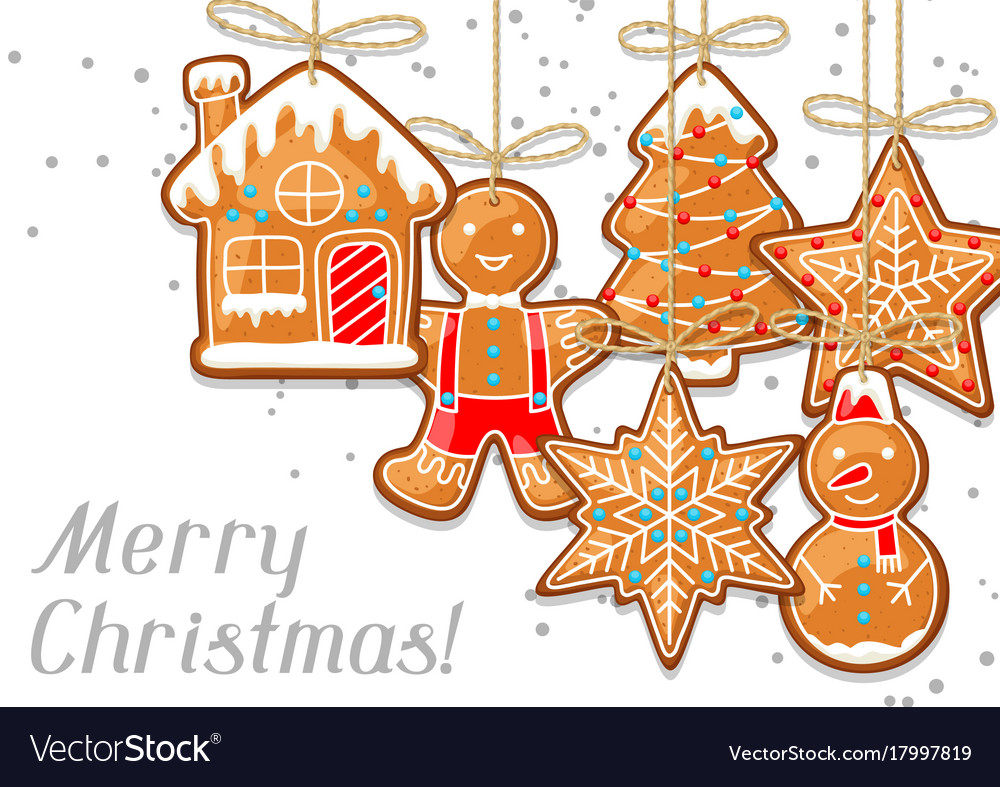 Weihnachts-Gingerbread Hängekarte