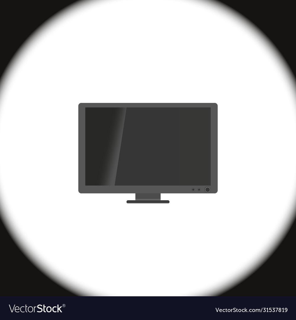 Computer display icon vector image Computer display icon