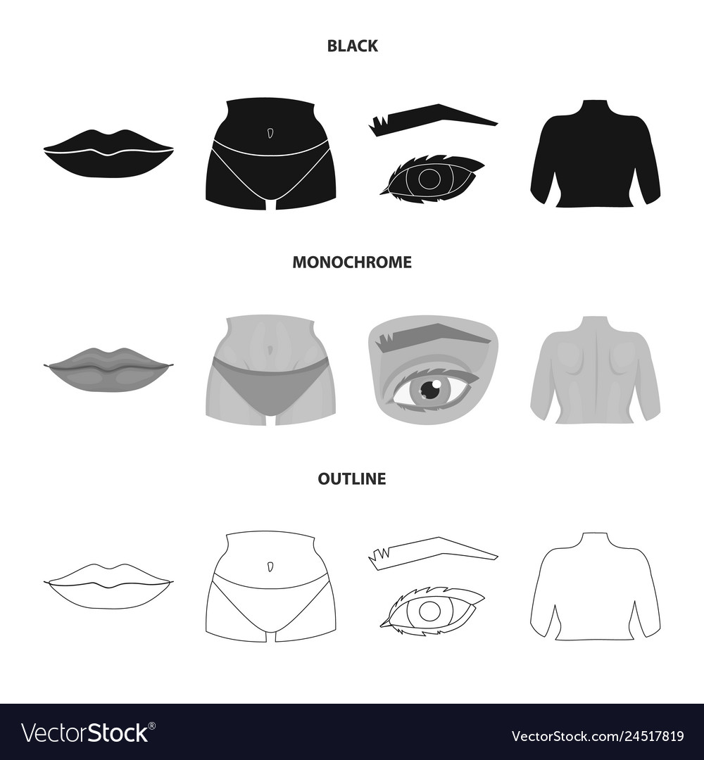 Design of body and part symbol collection