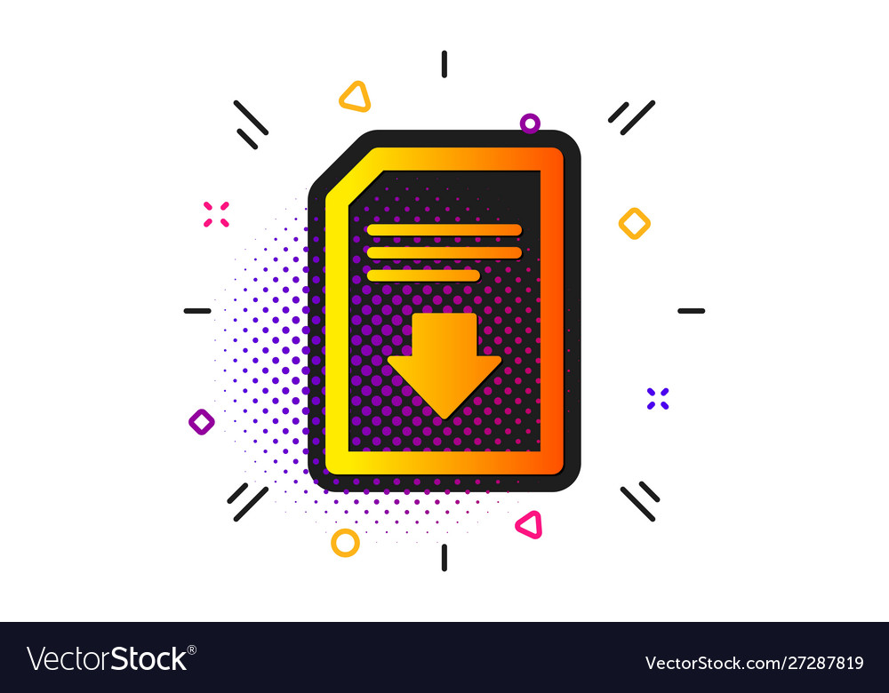 Download document icon file sign