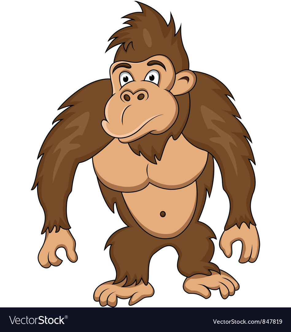 Gorilla cartoon Royalty Free Vector Image - VectorStock