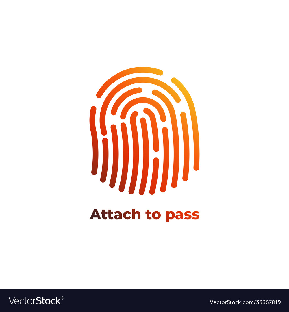 Gradient fingerprint shape secure identification Vector Image Gradient fingerprint shape secure identification