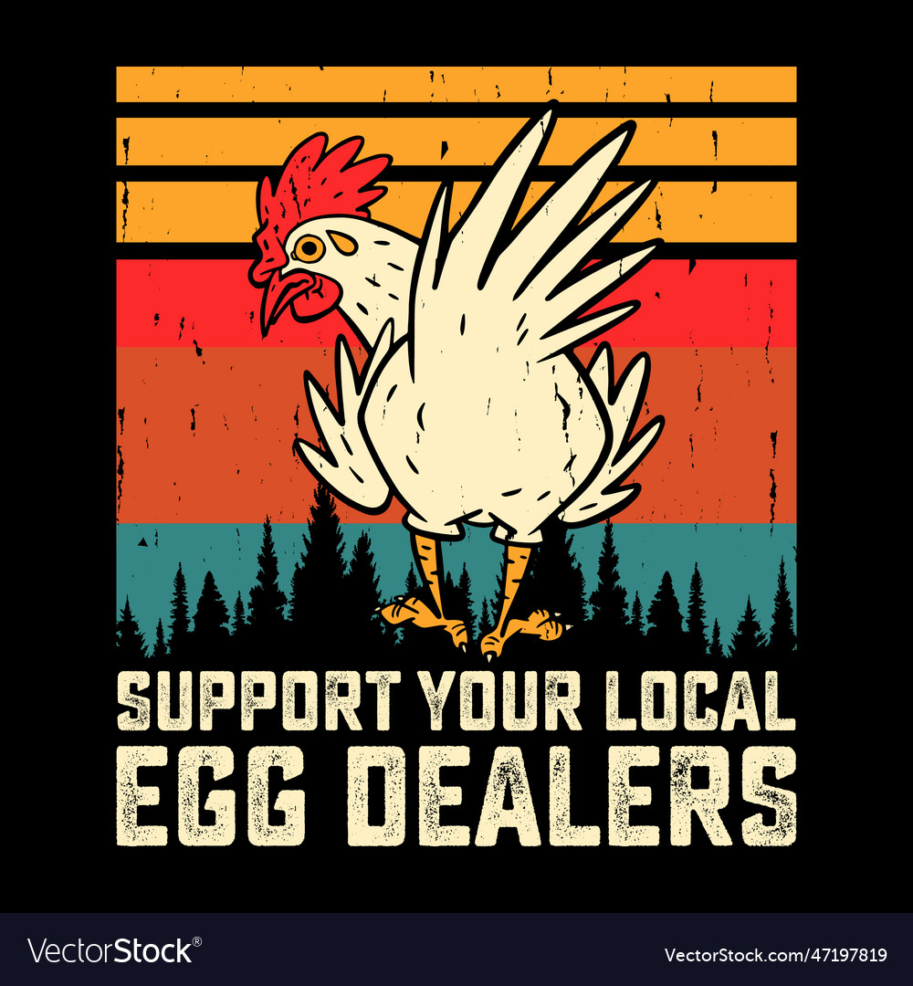 Hen Hühnerfarm Vintage T-Shirt Design