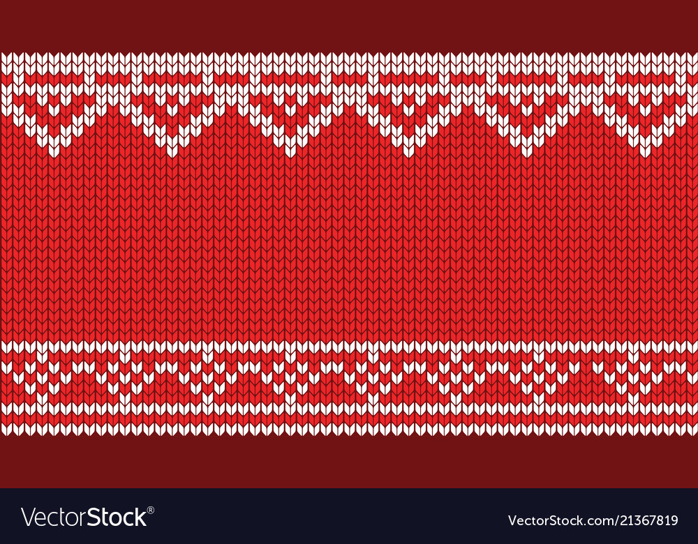 Knitted red pattern background