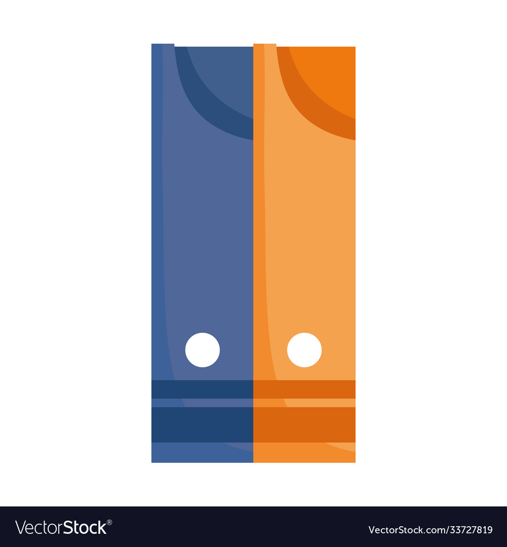 Office binders file archive isolated design white