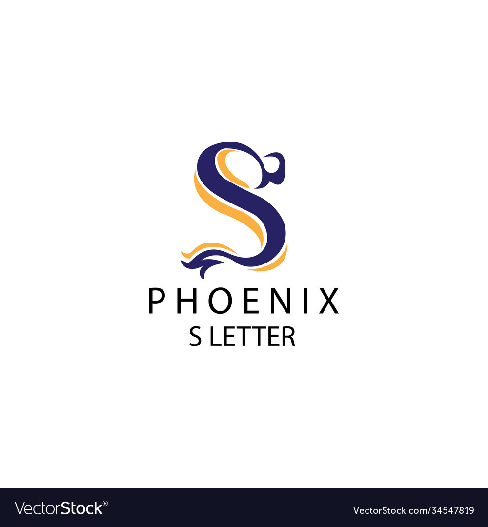 Phoenix logo initials s with color design