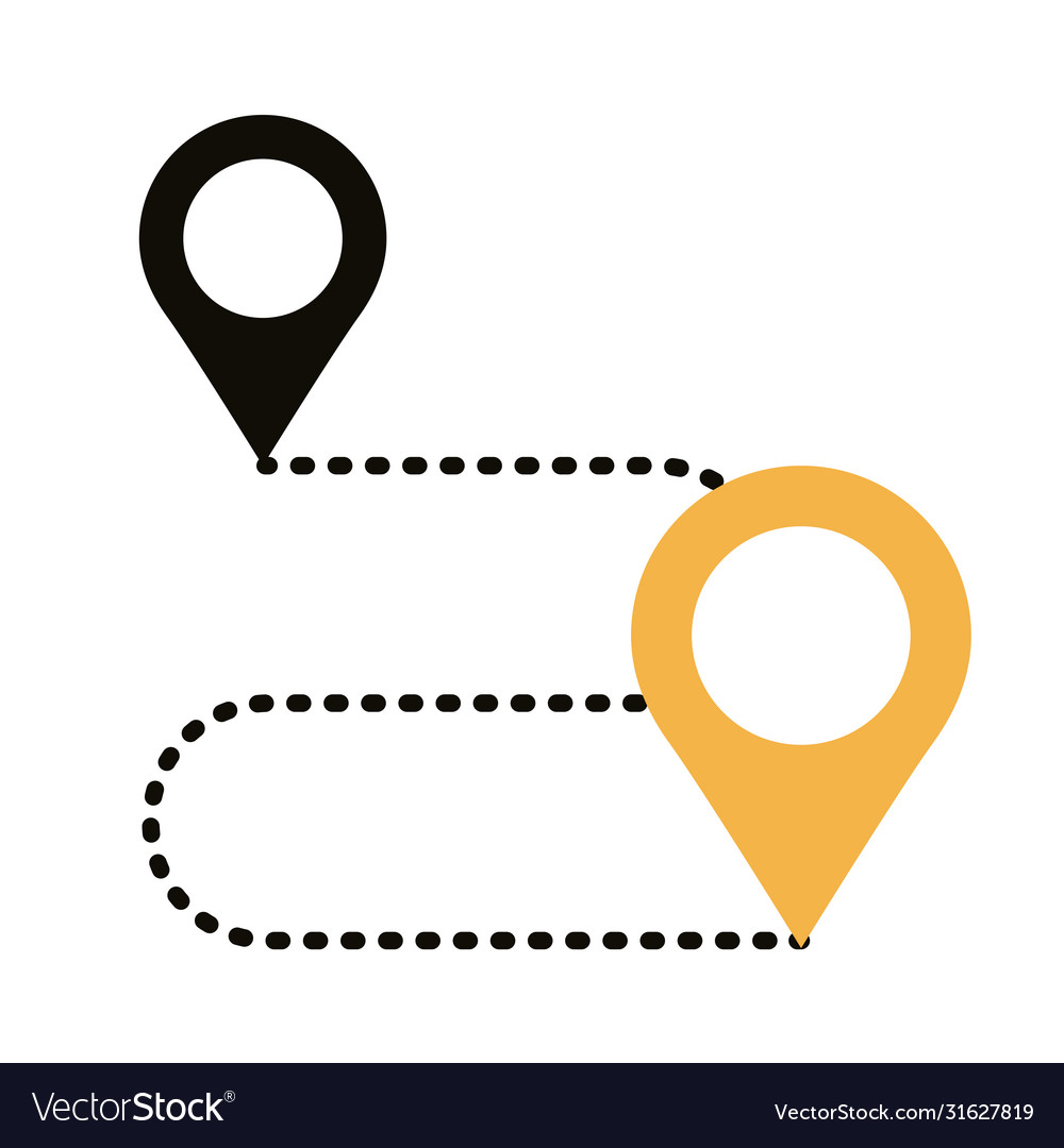 Pins pointers in route location line style