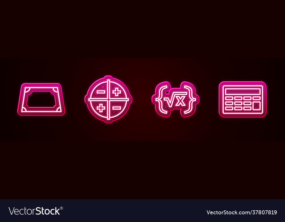 Set line acute trapezoid shape xyz coordinate Vector Image Set line acute trapezoid shape xyz coordinate