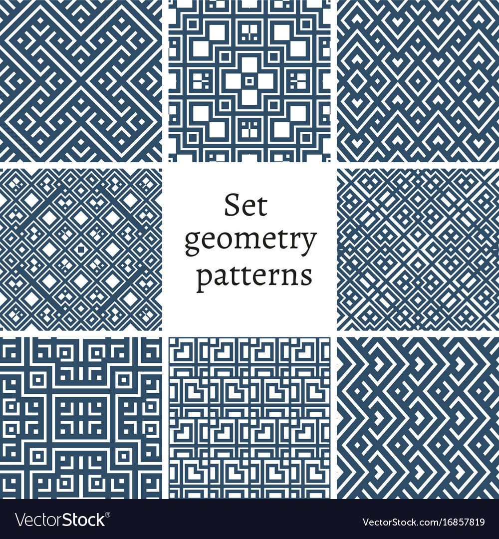 Set of ornamental patterns for backgrounds
