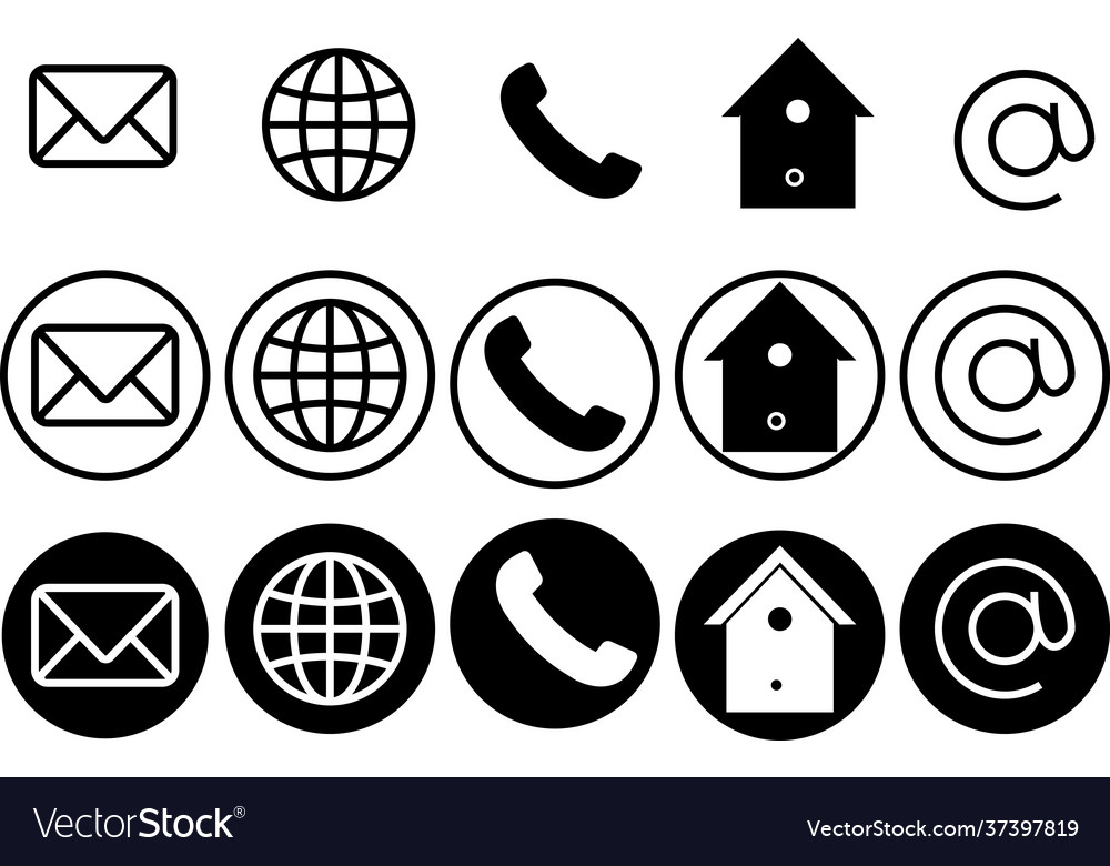 Simple set icons for web vector image Simple set icons for web