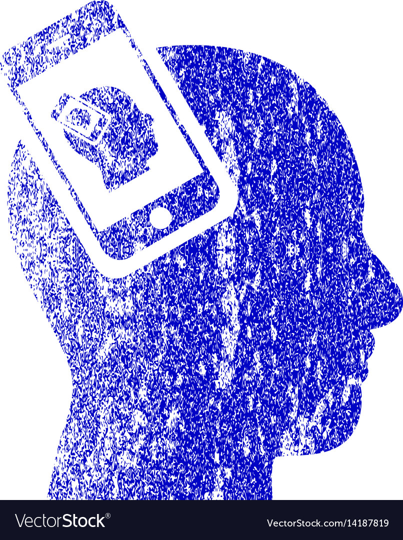 Smartphone head plugin recursion textured icon