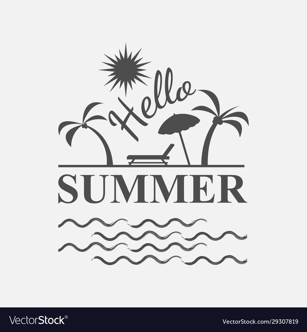 Summer day theme image design Royalty Free Vector Image