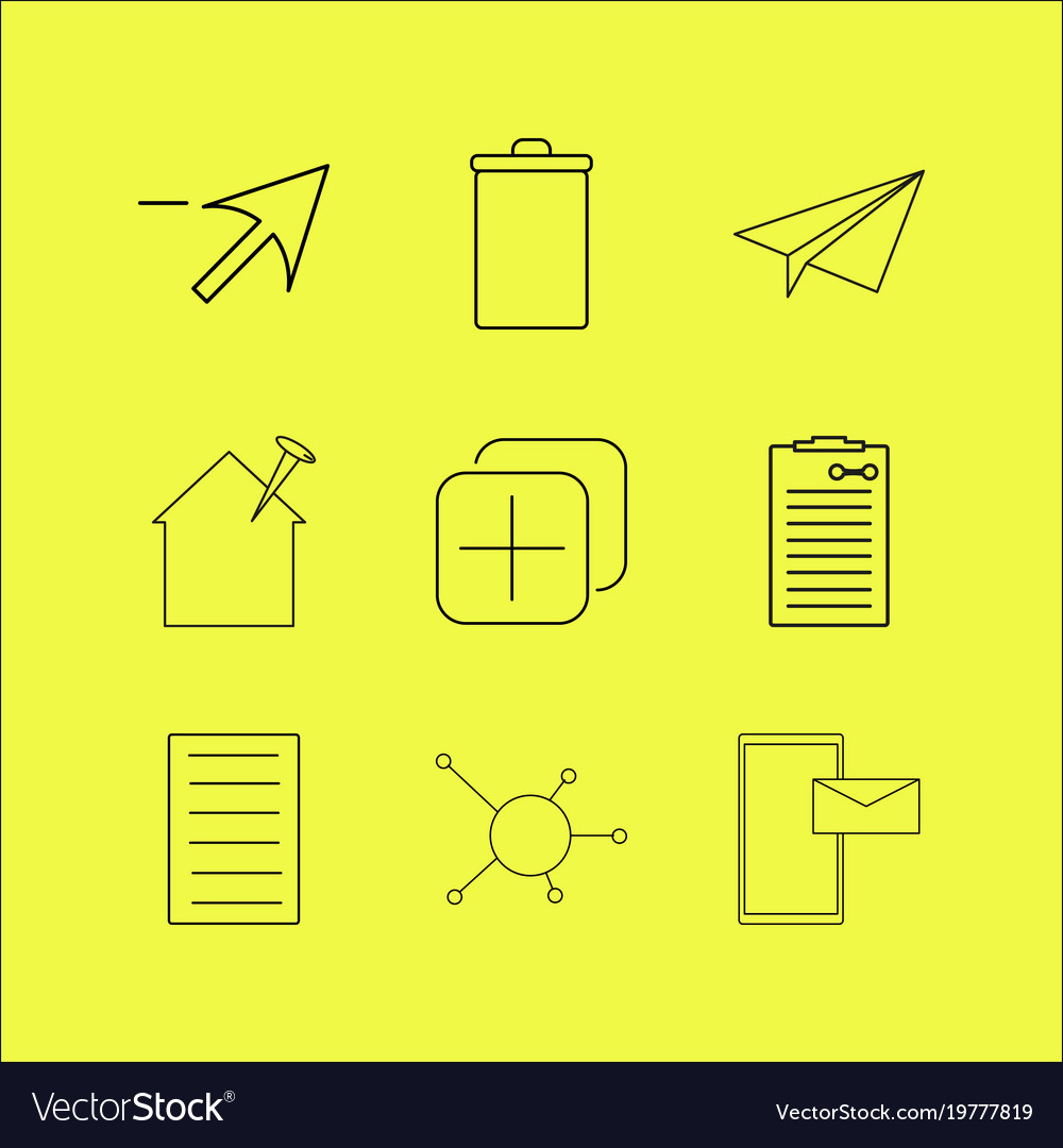 Web linear icon set simple outline icons