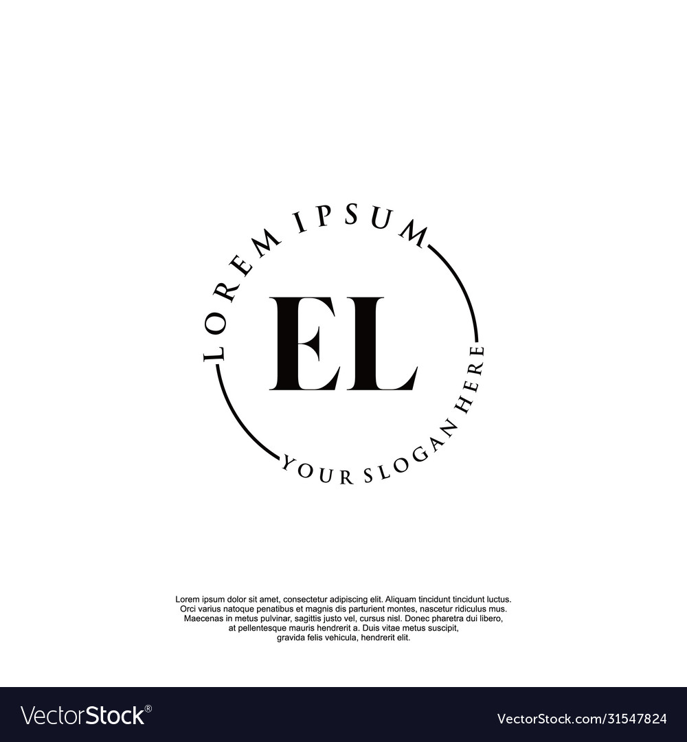 El initial handwriting logo design