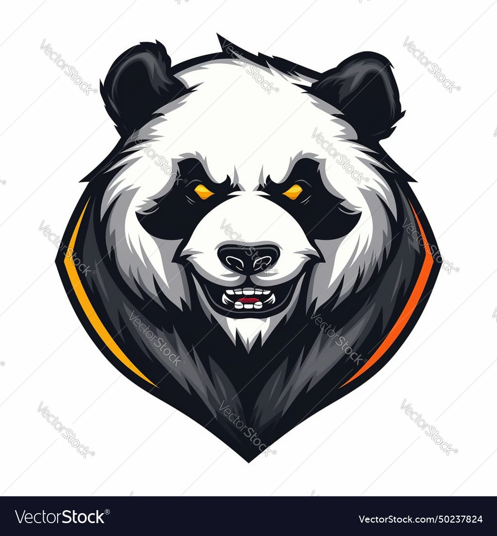 Esport logotype panda icon sticker bear