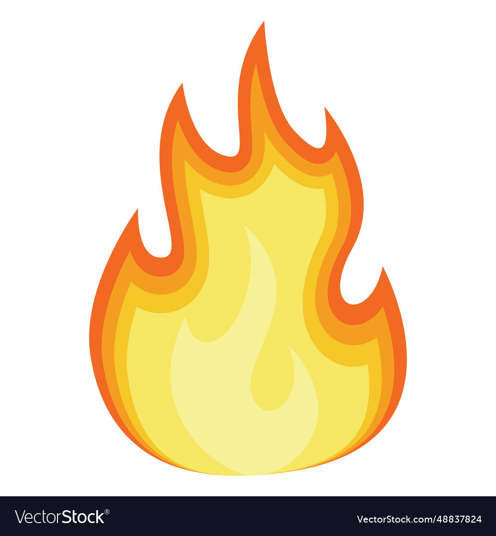 Flame gradient cartoon Royalty Free Vector Image