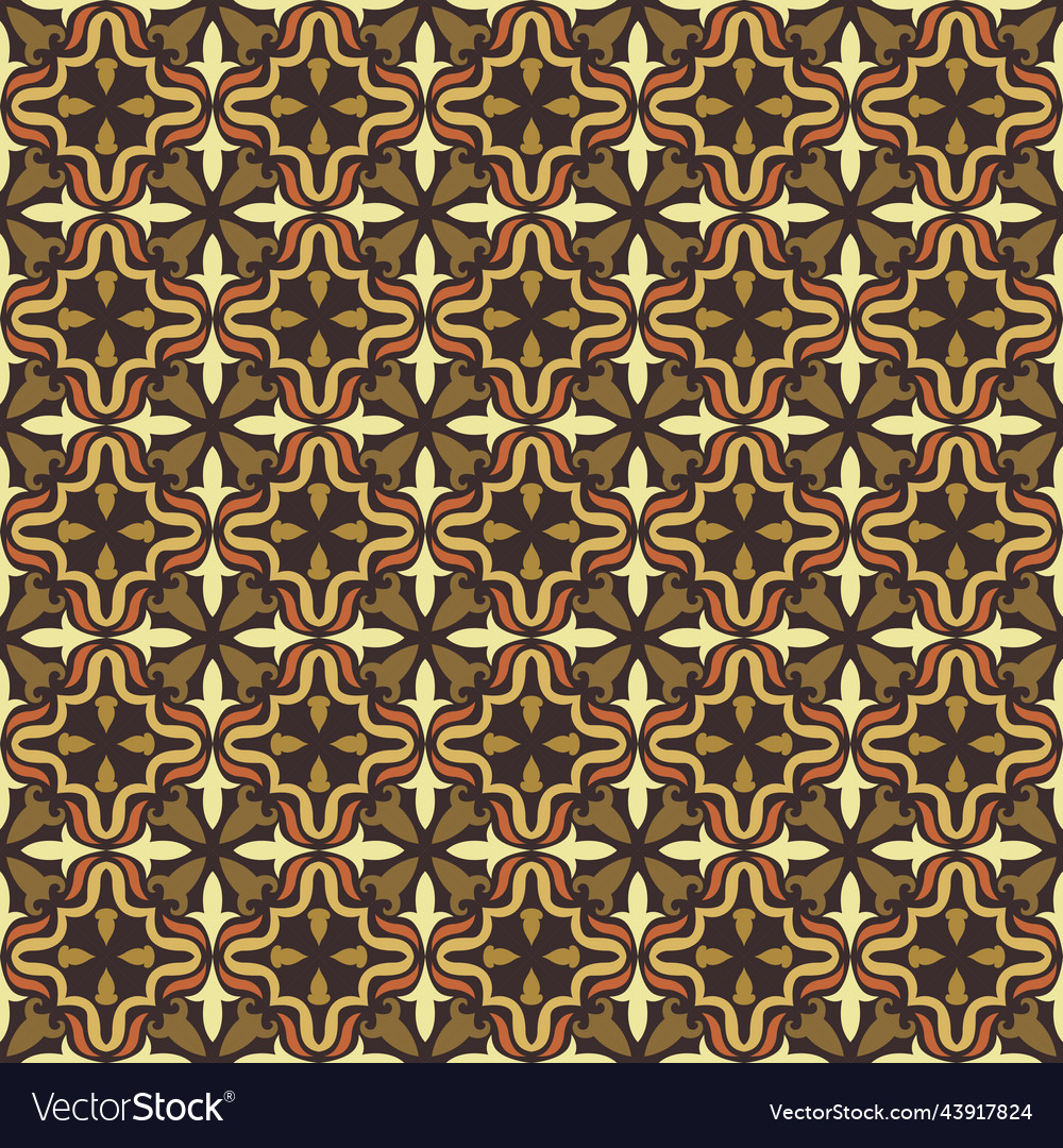 Floral vintage tile seamless pattern design