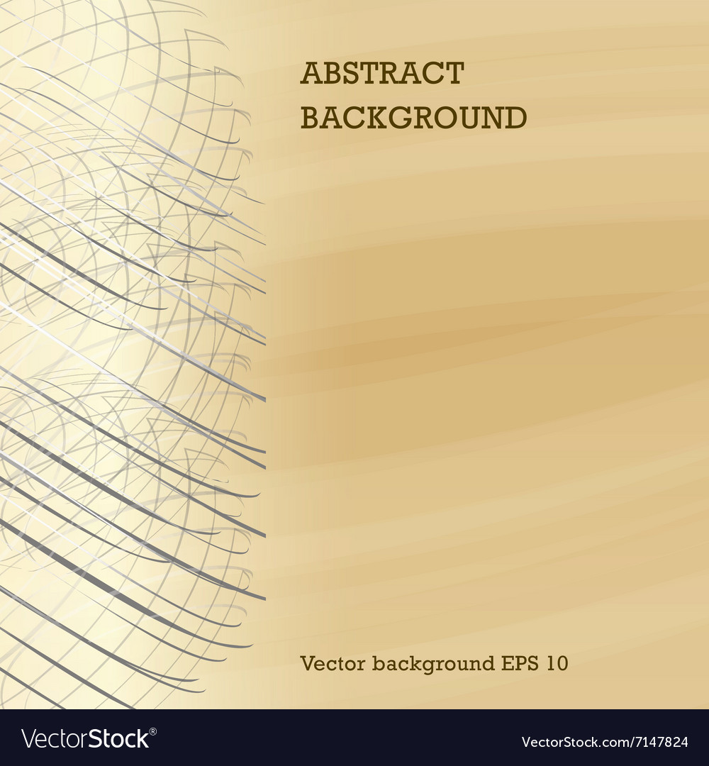 Left silver net on golden abstract background