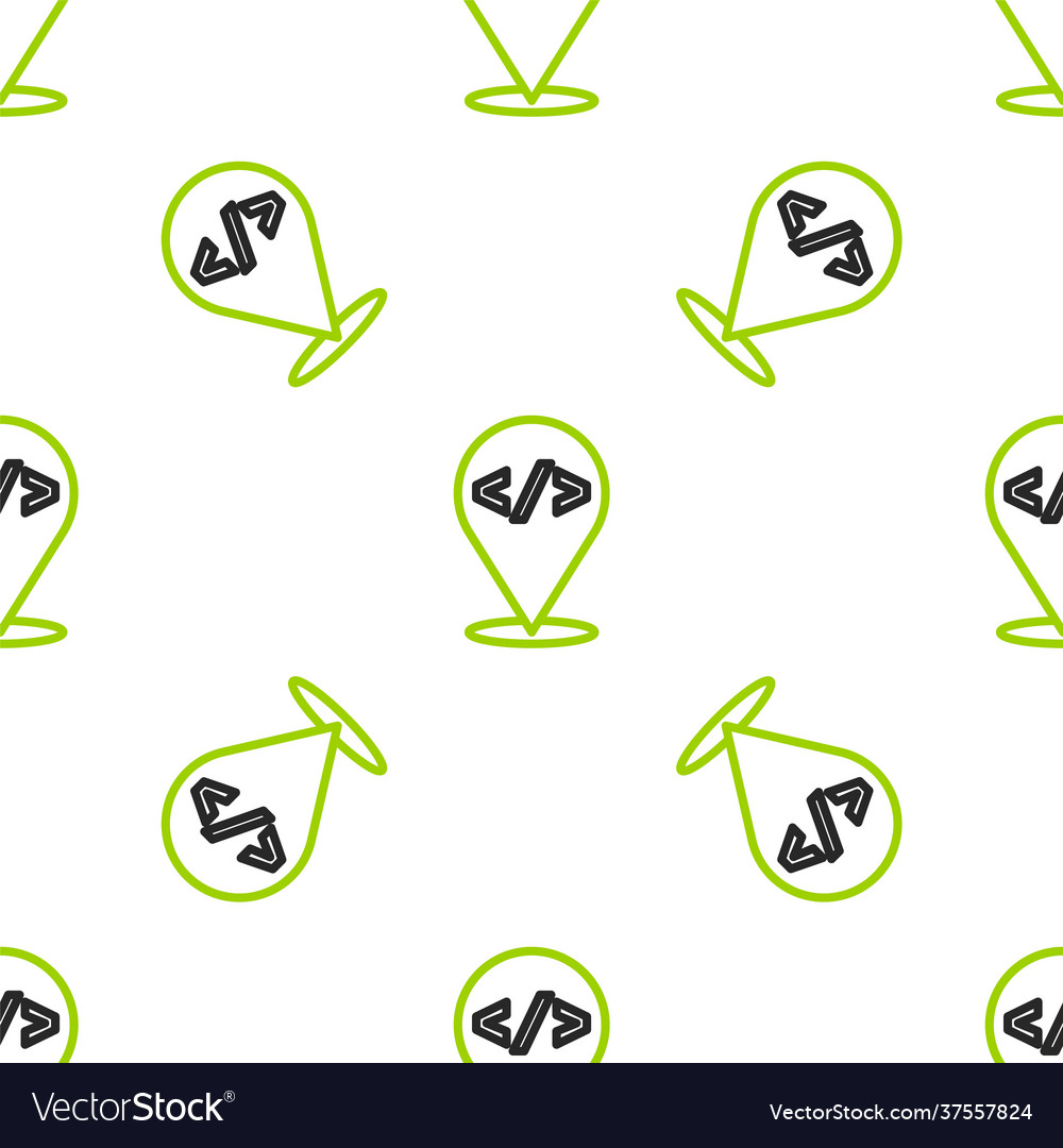 Line web design and front end development icon vector image Line web design and front end development icon