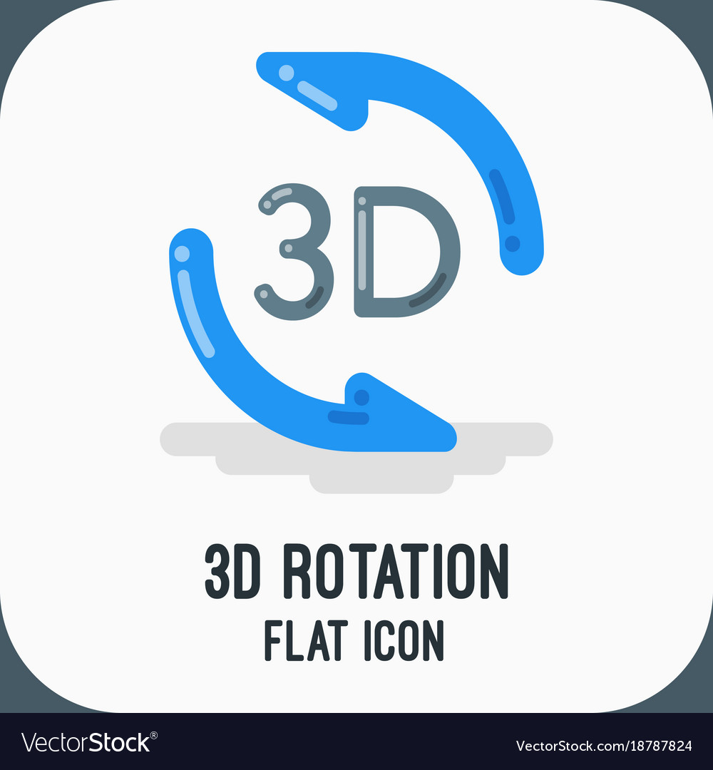 Material design icon of rotation flat