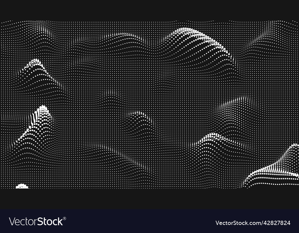 Point wave bump texture abstract dot background vector image Point wave bump texture abstract dot background