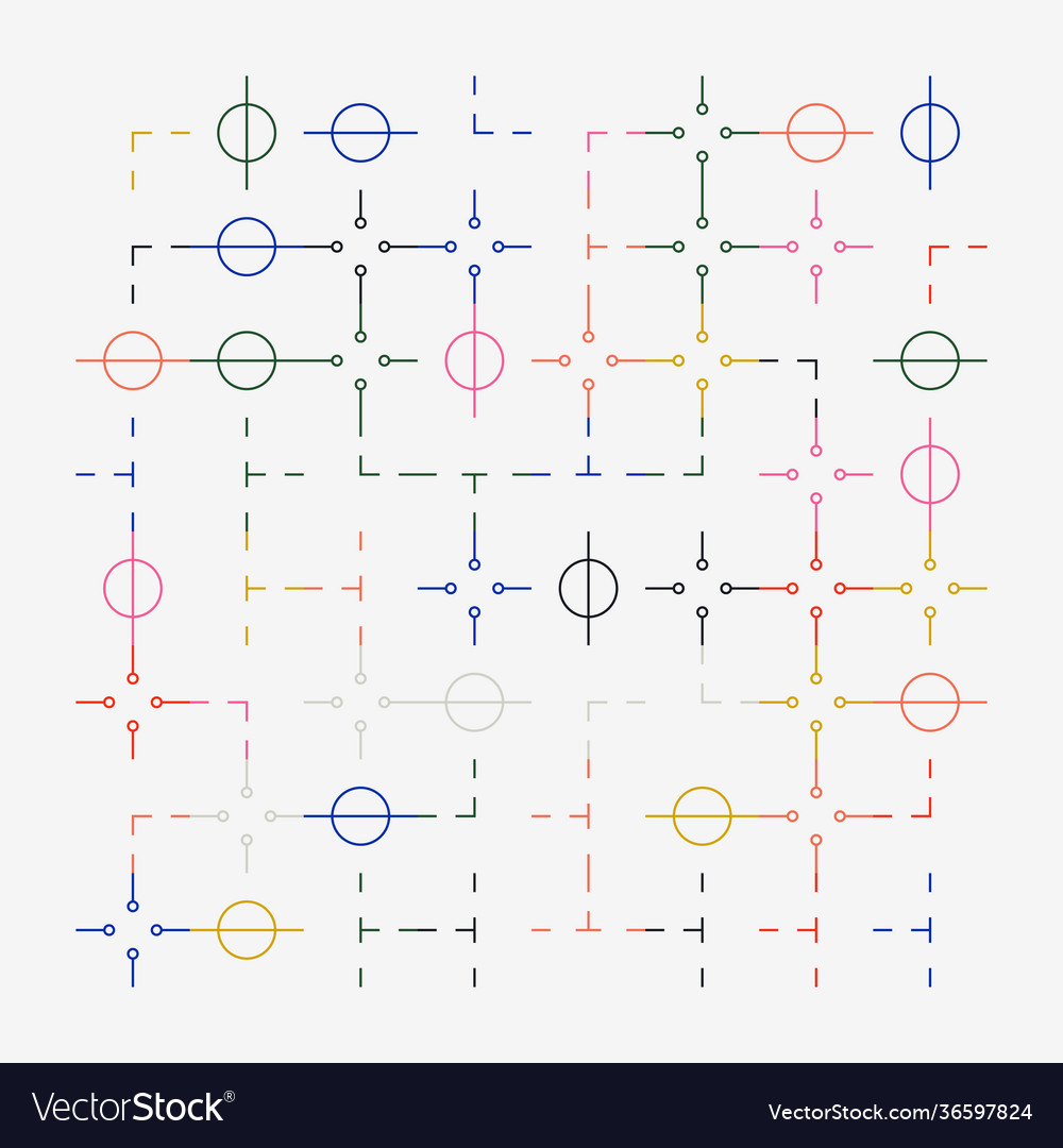 Techno abstract pattern design vector image Techno abstract pattern design