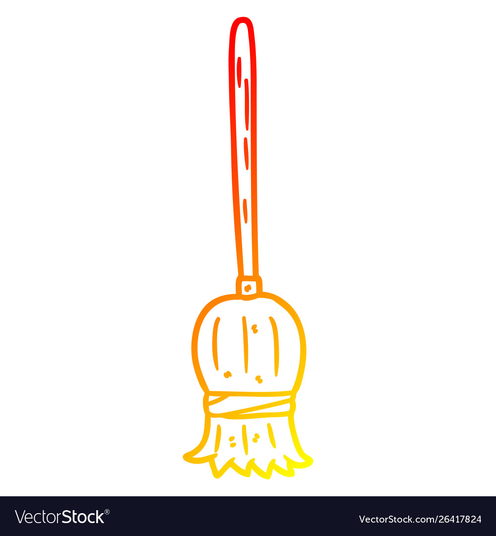 A sketch of broom in black and white colour with long handle , vector,  color drawing or illustration Stock Vector Image & Art - Alamy