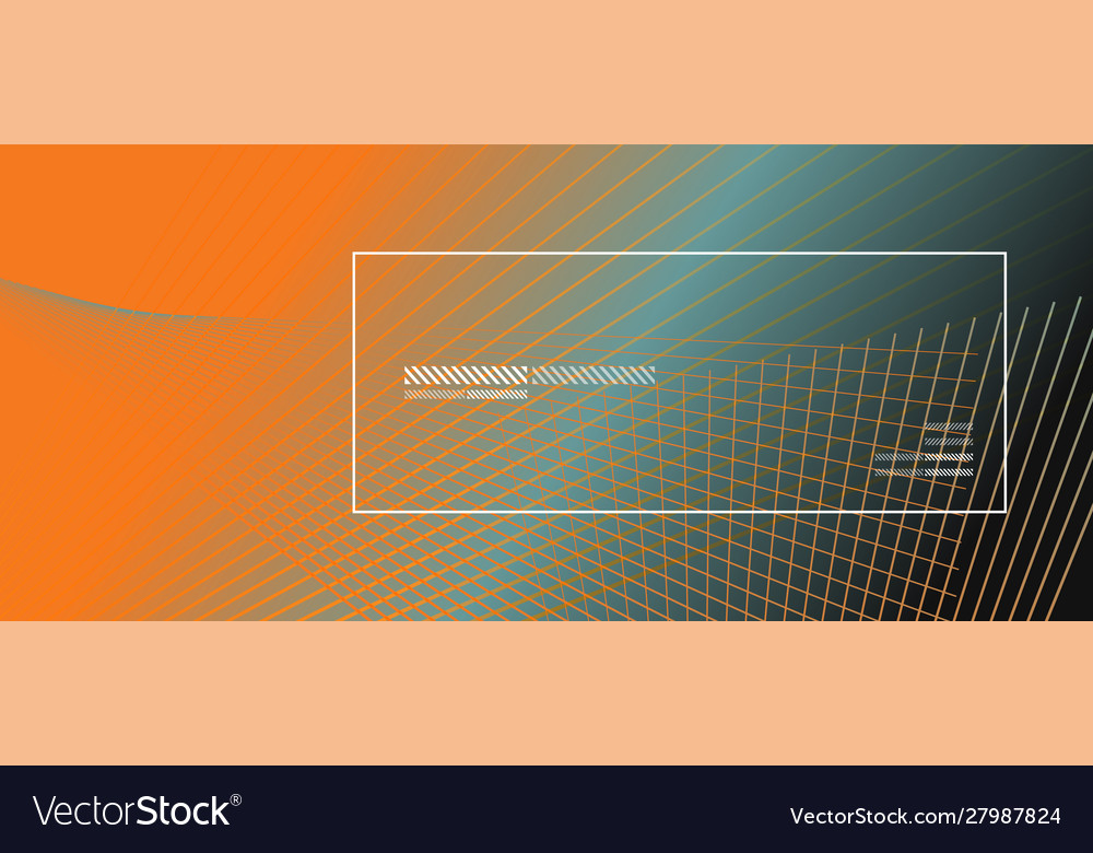 Wave Lines With Blend Effect On Fluid Gradient Vector Image