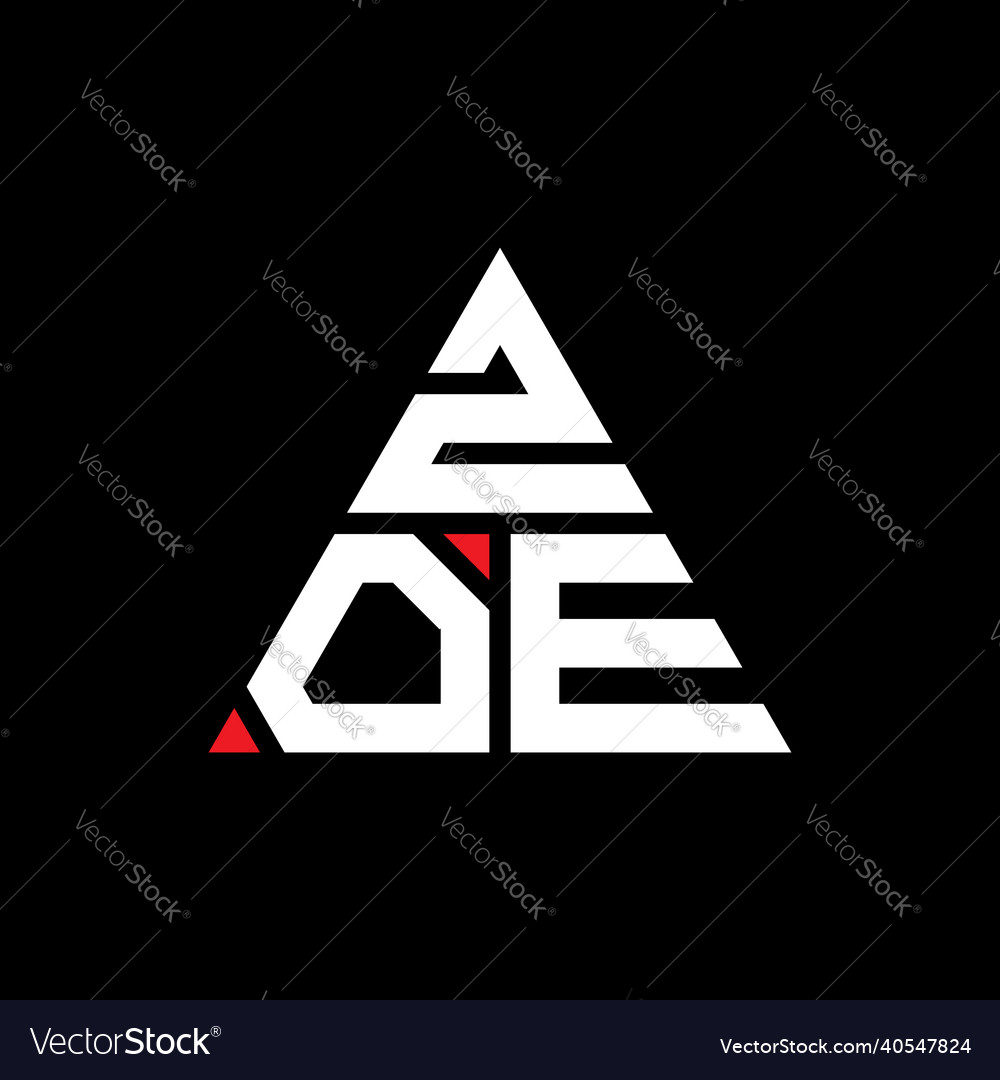 Zoe triangle letter logo design