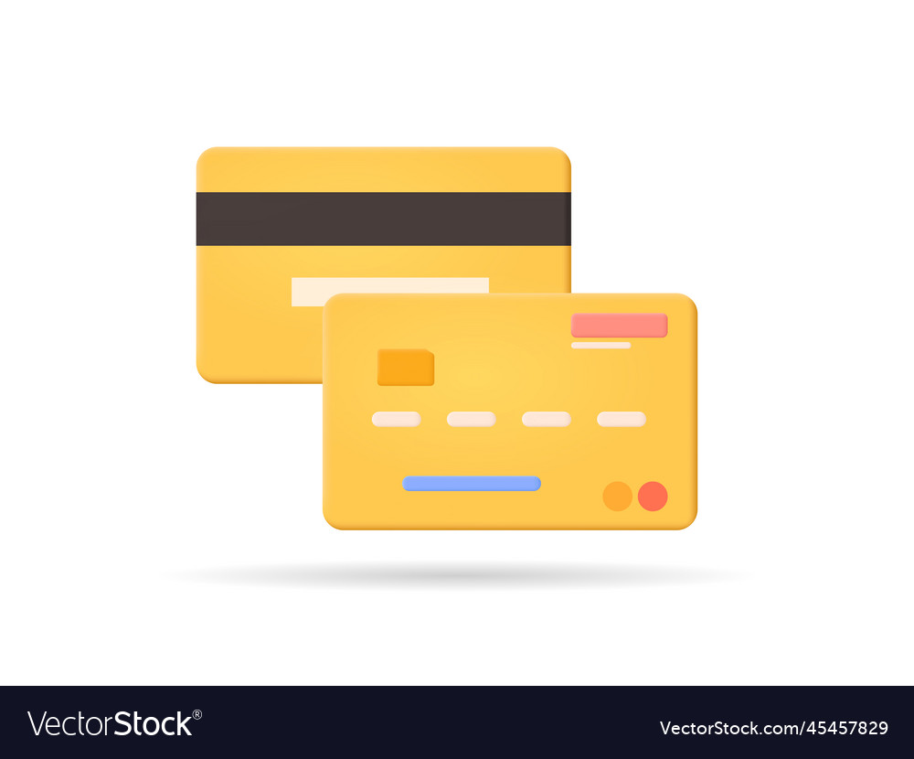 3d credit card with chip for business and finance