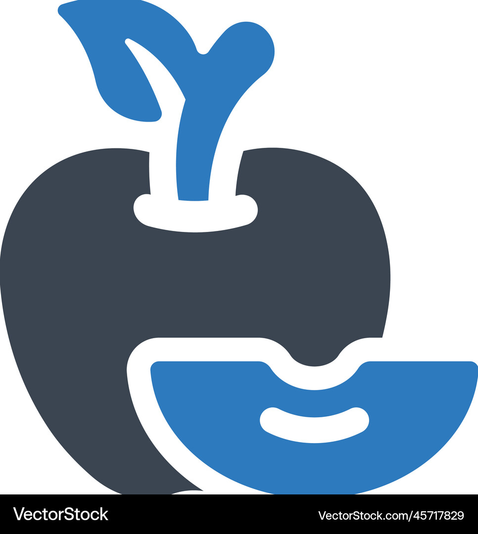 Apple fruit icon Royalty Free Vector Image - VectorStock