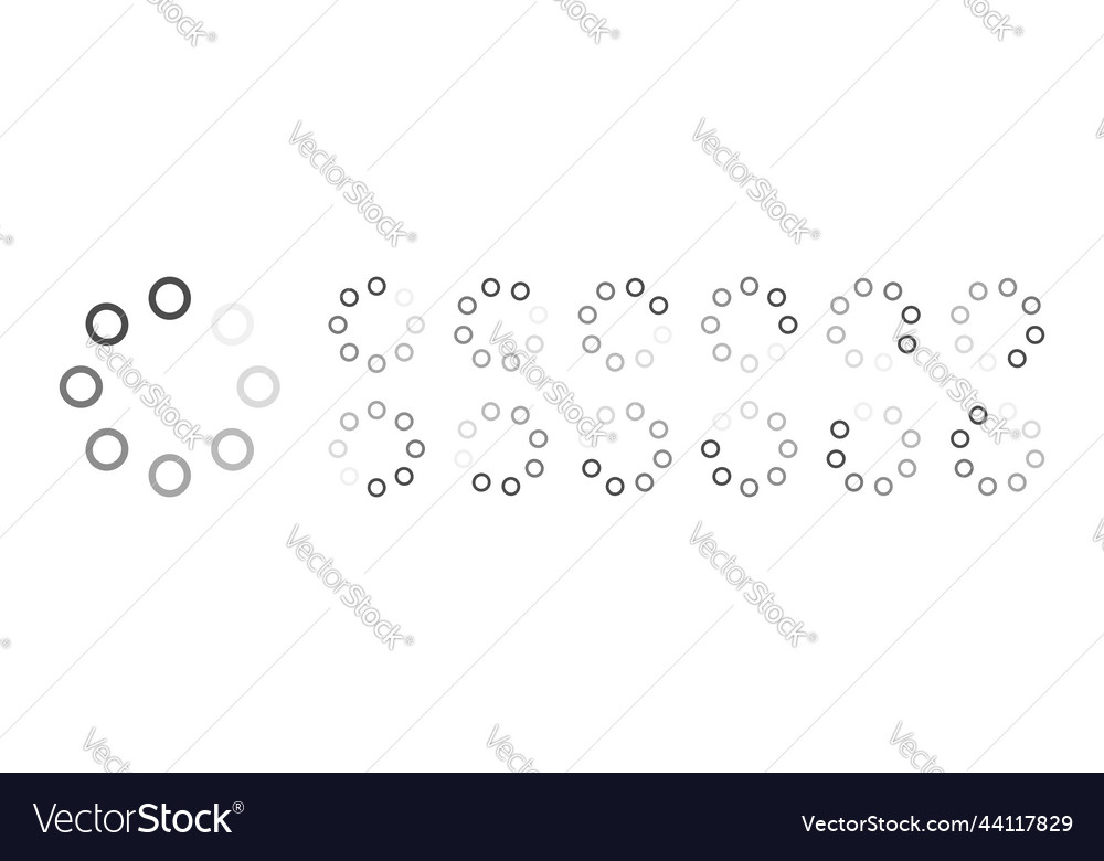Circular loading buffering icons vector image Circular loading buffering icons