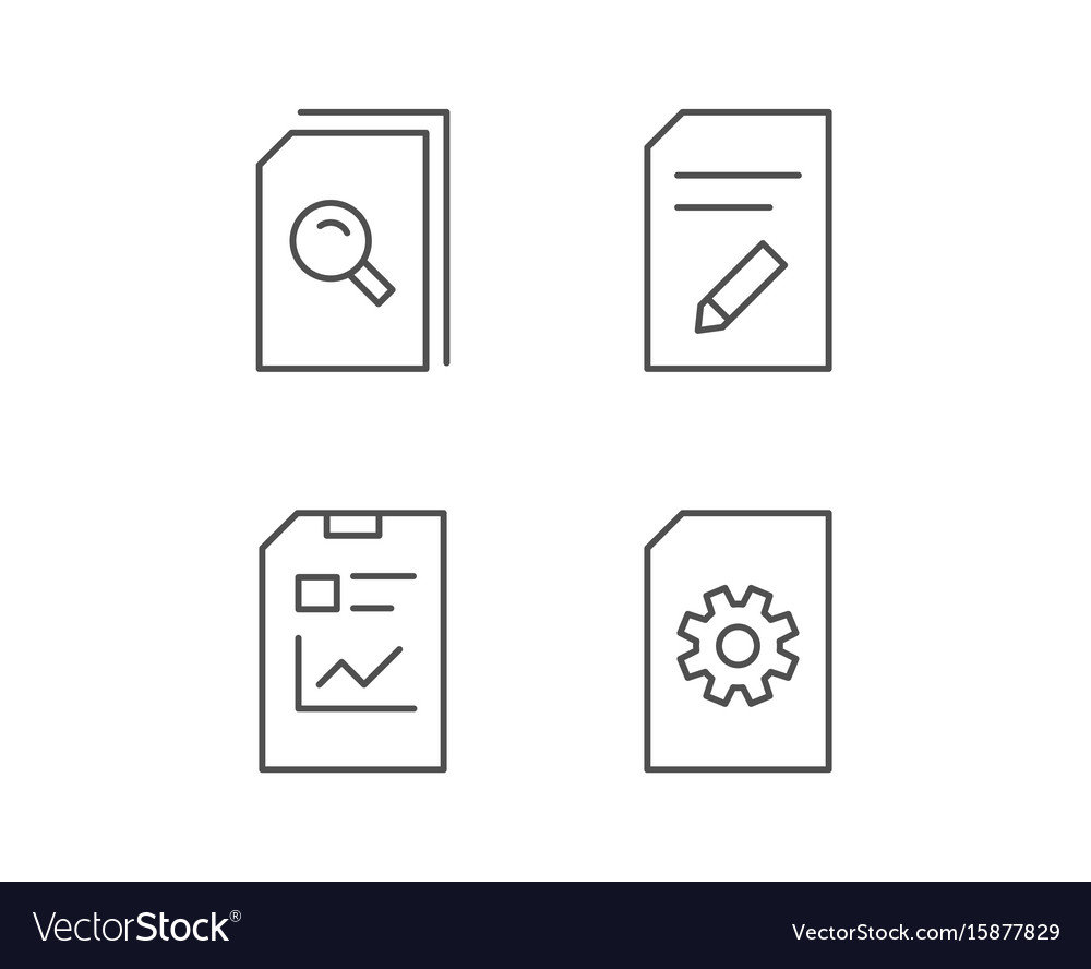 Document report and edit file line icons